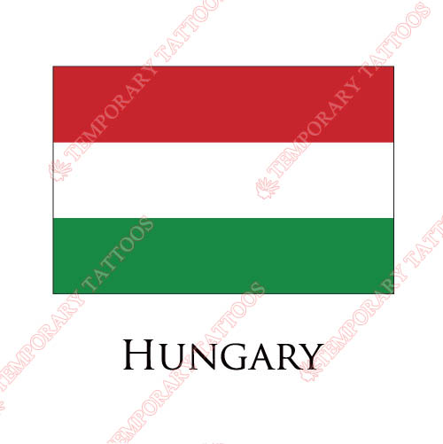 Hungary flag Customize Temporary Tattoos Stickers NO.1892